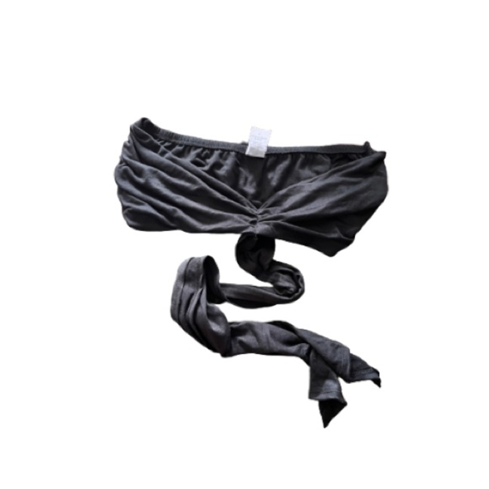 Black CrissCross Crop Halter Top